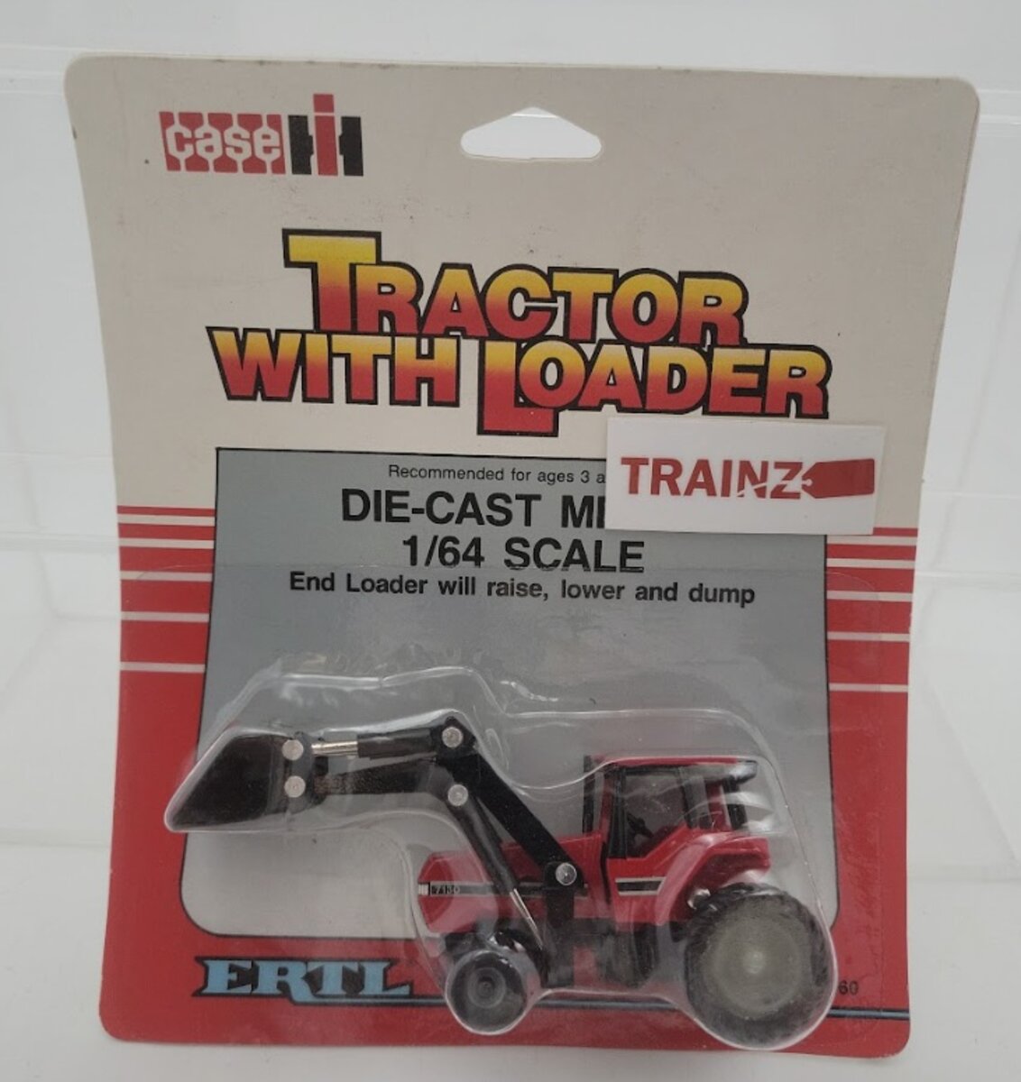 Ertl 460 1:64 Scale IH Case Red Tractor With Loader Die Cast Metal