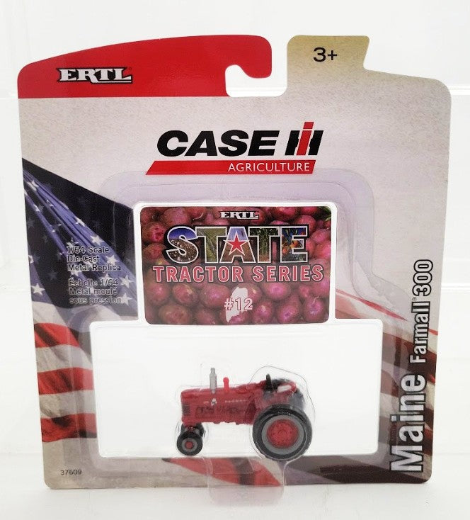 Ertl 37609 1:64 Scale Red Farmall 300 IH #12 Maine State Tractor Series W/Card