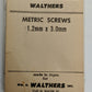 Walthers Metric Screws 1.2mm X 3.0mm