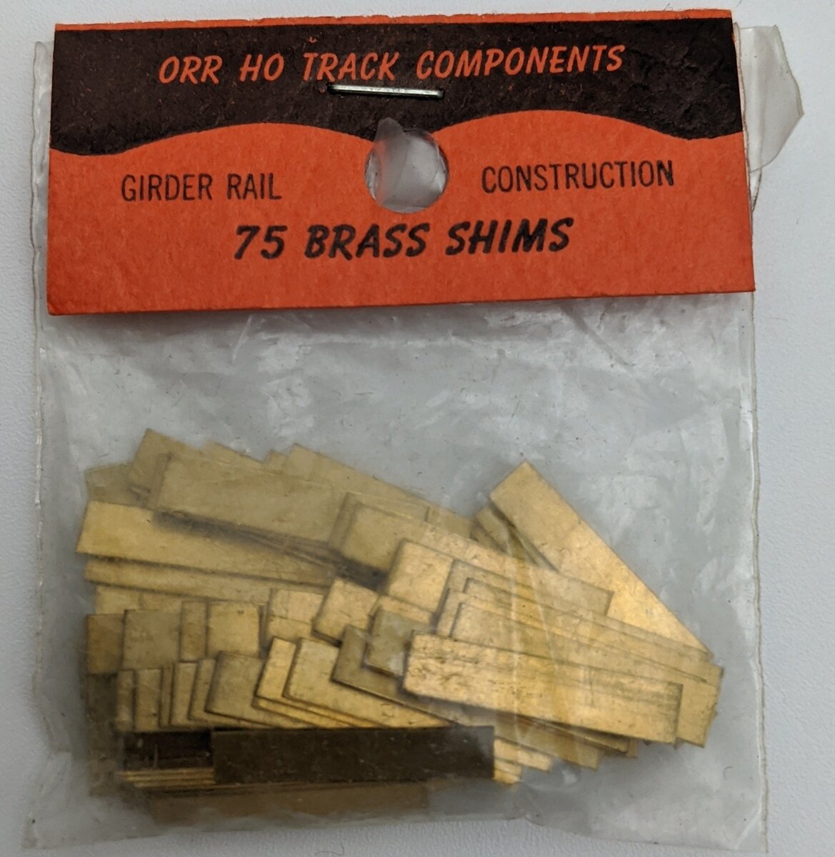 ORR HO Girder Rail 75 Brass Shims