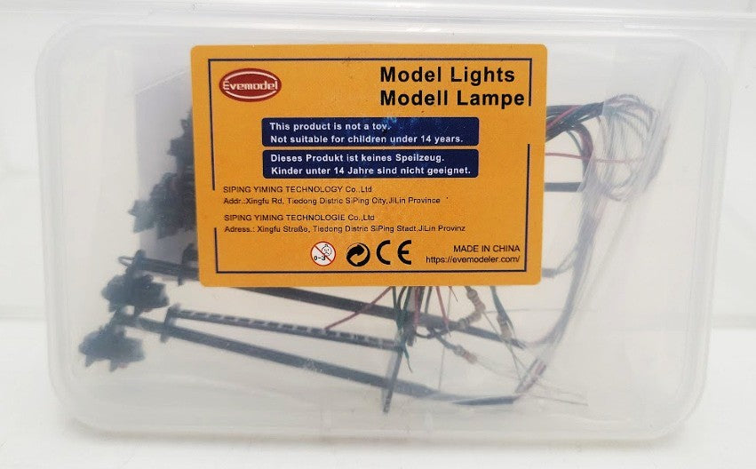 Evemodel JTD03 HO Scale Green/Red Model Railway 2-Light Block Signal (Pack of 5)