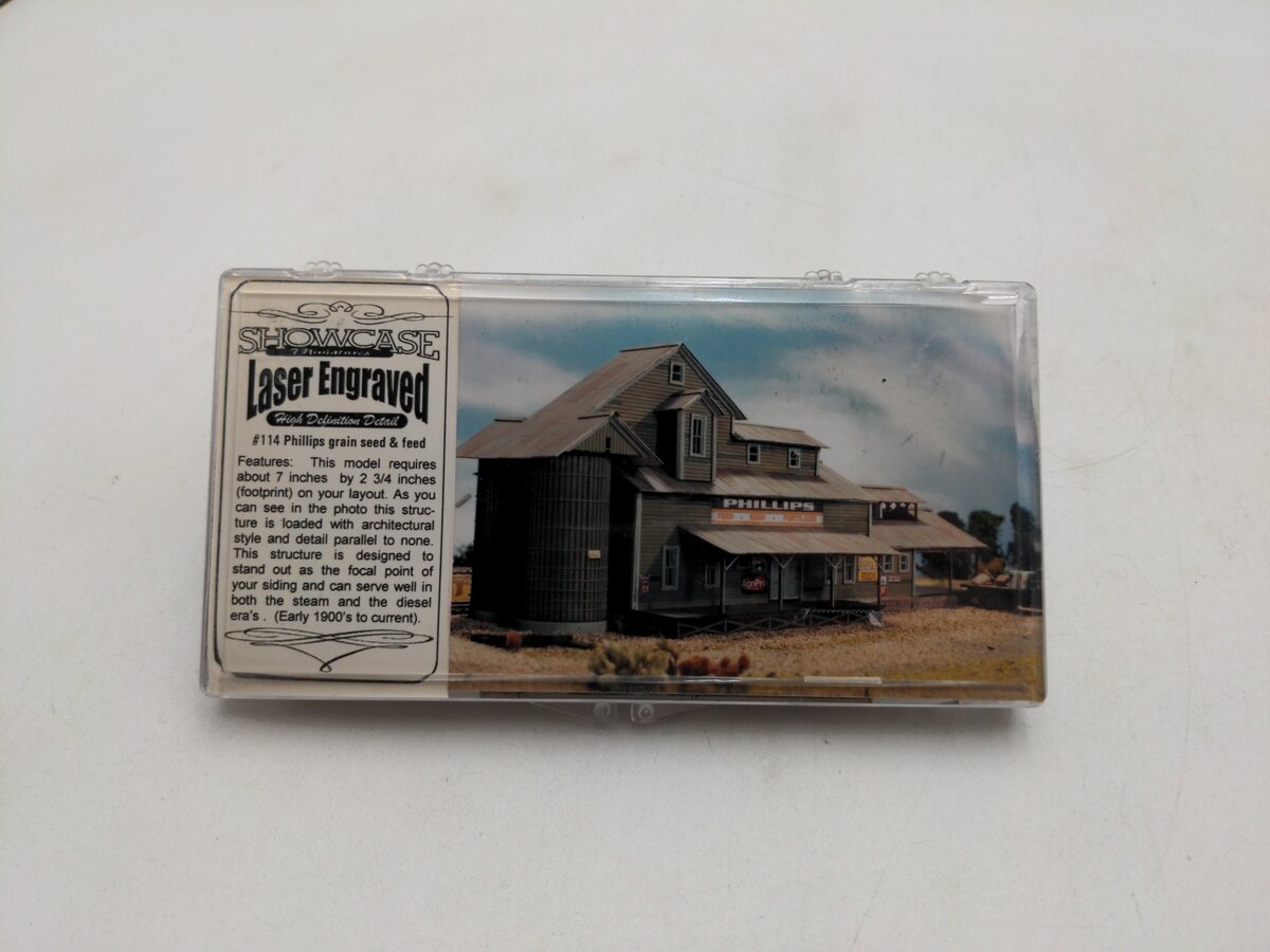 Showcase Miniatures 114 N Scale Phillips Grain Seed and Feed Building Kit