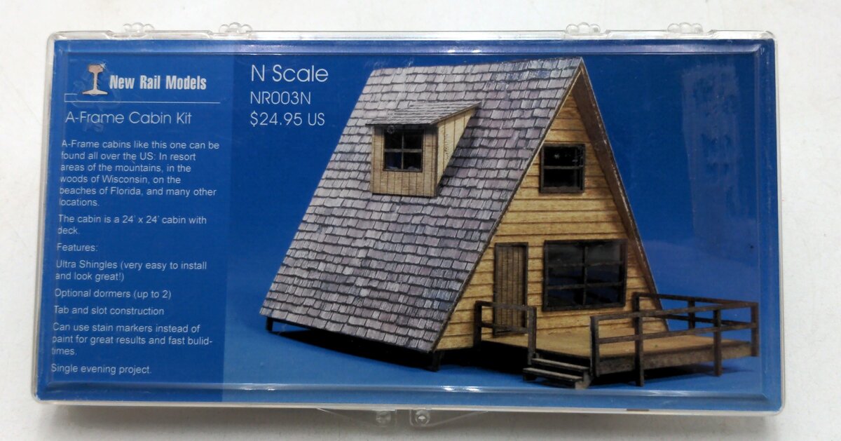 New Rail Models NR003N N Scale A-Frame Cabin Building Kit