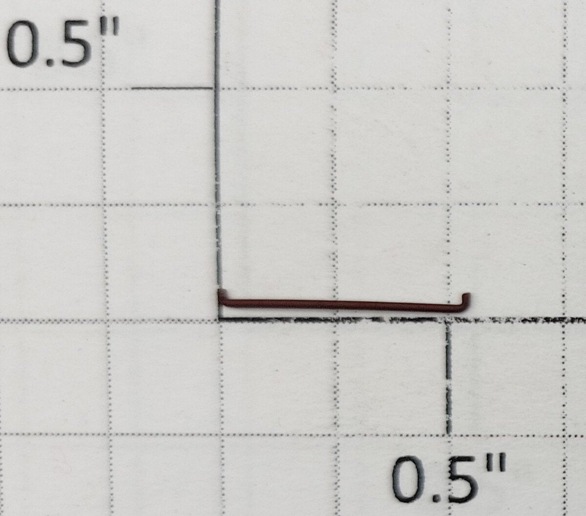 S-Helper 1278-M012R1-B Brown Metal Hopper Rail