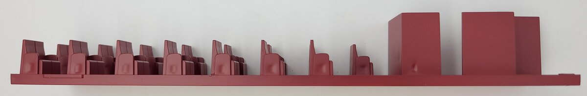 Lionel 82576-5 Maroon Texas Streamlined Observation Car Interior with Bathroom