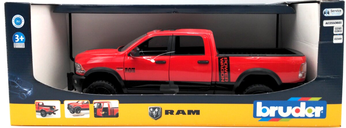 Bruder 02500 1:16 Dodge Ram Pickup Truck (Red)
