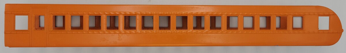 Lionel 754-45 O Gauge Repainted Orange Observation Car Shell w/ Gray Roof