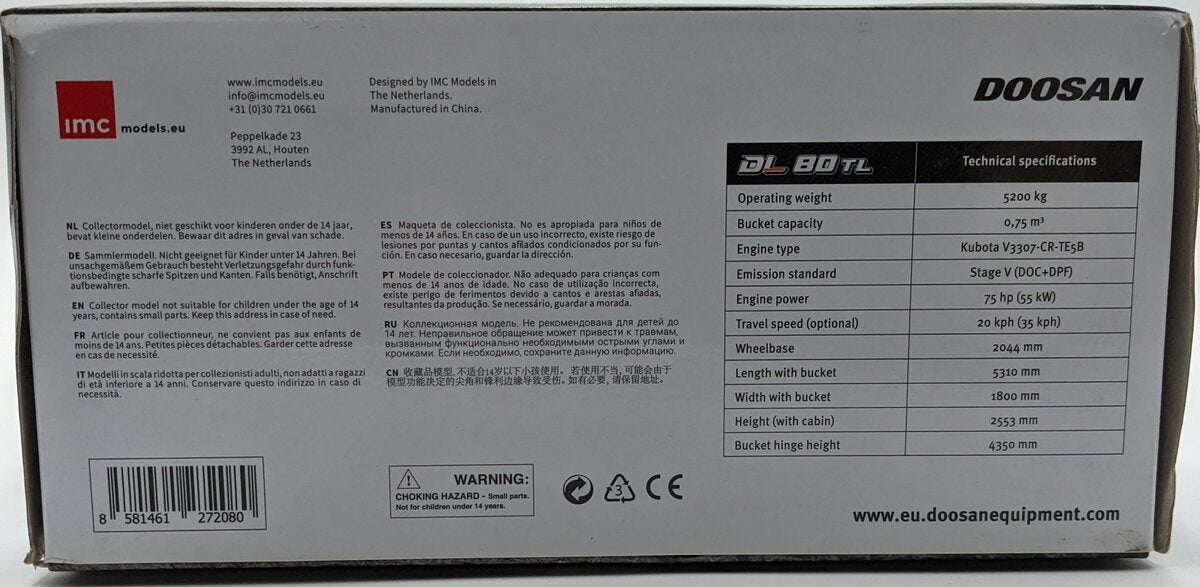 IMC 99-10104 1:32 Doosan DL80 TL Wheel Loader