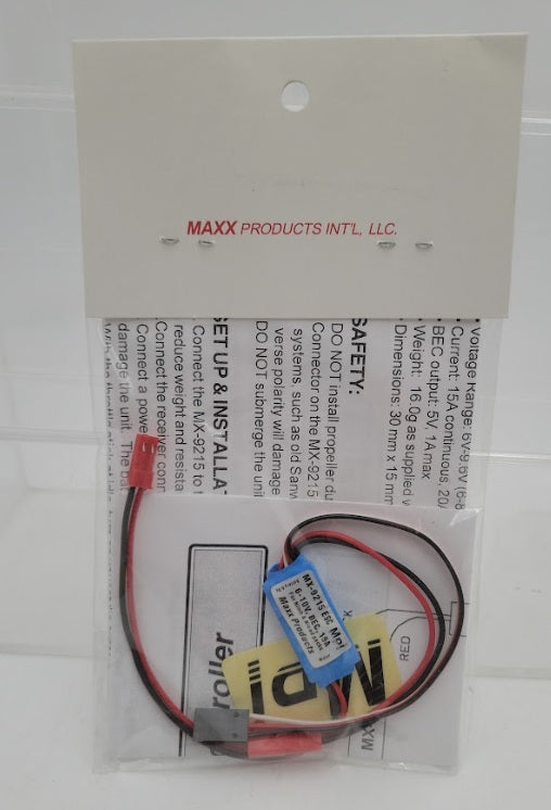 Maxx Products MX-9215 Micro Speed Controller 6-10 V BEC 15A
