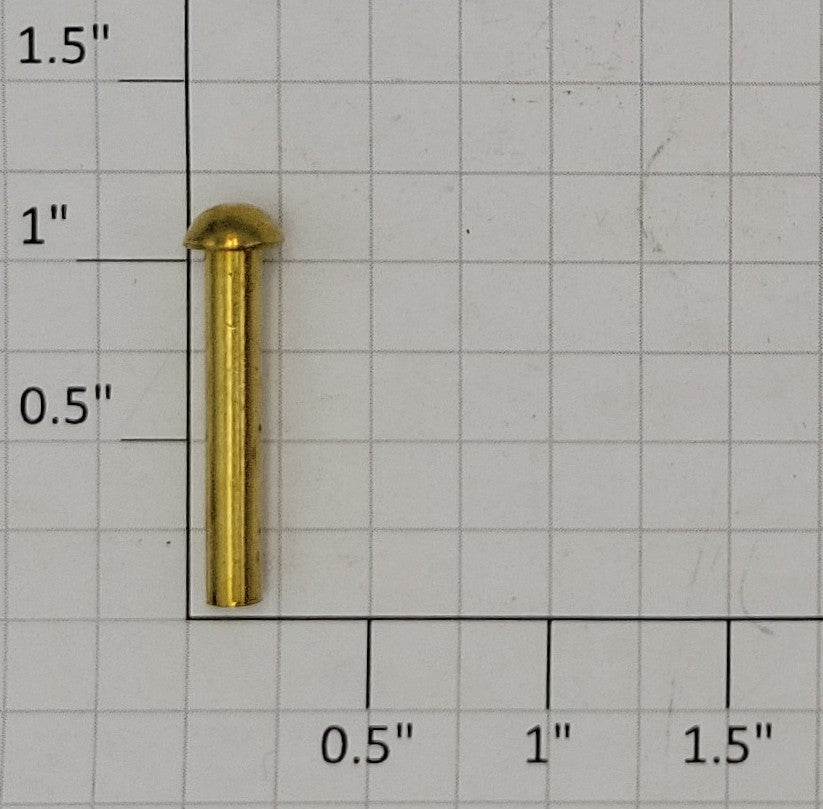 Acme 1"x5/32" Round Head Brass Rivet