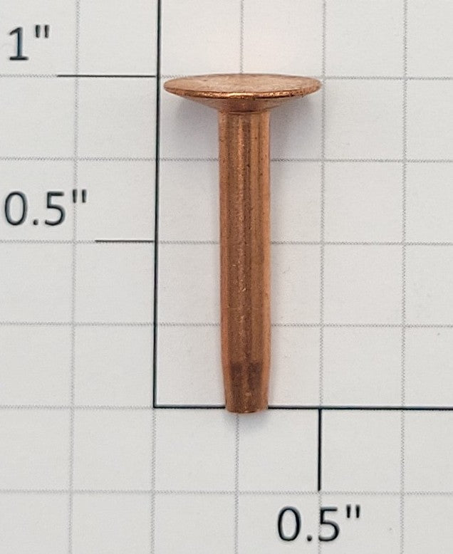 Acme 1026-9  Round Head Solid Copper Rivet