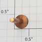 Acme 1026-9  Round Head Solid Copper Rivet