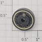 American Flyer XA10104A2 Flangeless Metal Center Wheel with Nickel Square Stud