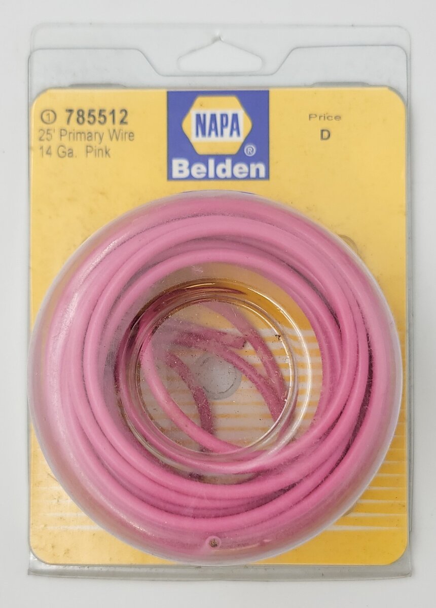 Napa 785512 25 Feet of 14 Gauge Pink Primary Wire in Package