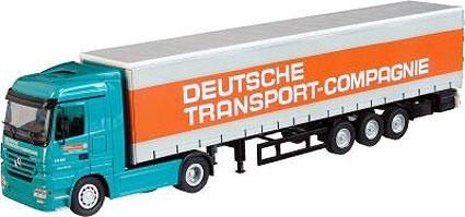 NZG 555-02 1:50 Scale Mercedes Benz Actros Semi Truck And Trailer - DTC