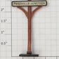 Plasticville 5901-2 Brown and White Pikesville Junction Sign