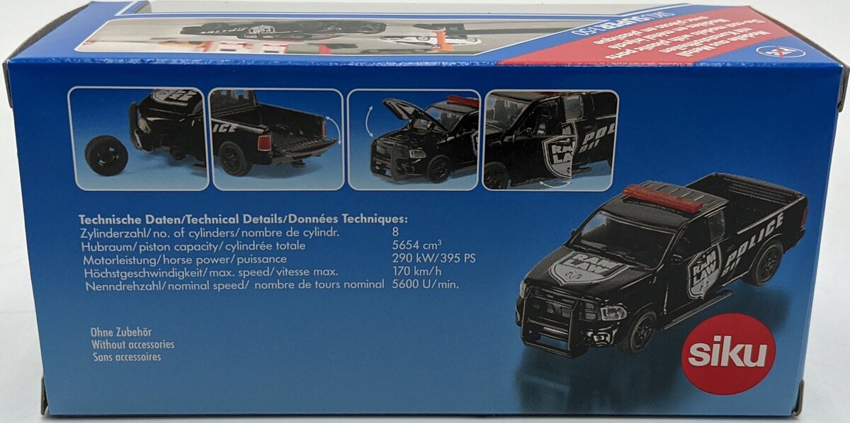 Siku 2309 1:50 Dodge RAM 1500 Pickup Truck Police