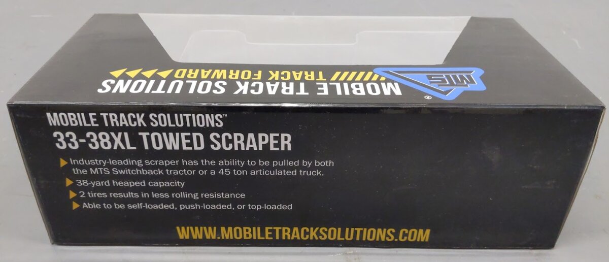 SpecCast MTS002 1:50 Scale Yellow MTS 33-38XL Towed Scraper