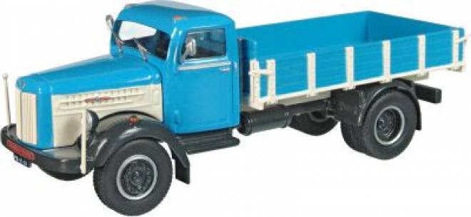 NZG 584 1:50 Scale Scania L 60 Flatbed Truck Blue
