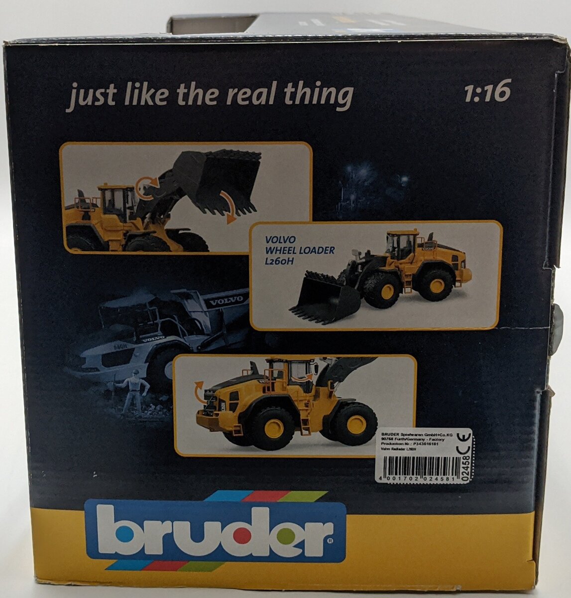 Bruder 02458 1:16 Volvo L260H Wheel Loader