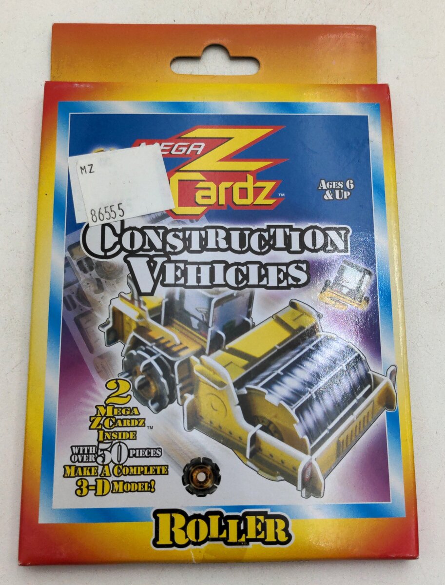 WSI MZ86555 Z Cardz Construction Vehicles 3-D Model - Roller