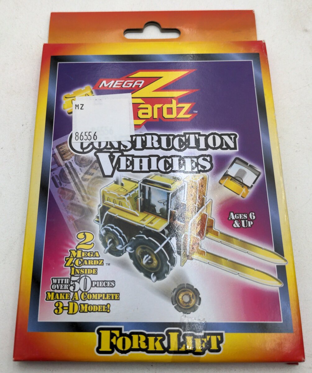 WSI MZ86556 Z Cardz Construction Vehicles 3-D Model - Fork Lift