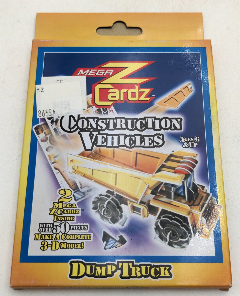 WSI MZ86554 Z Cardz Construction Vehicles 3-D Model - Dump Truck