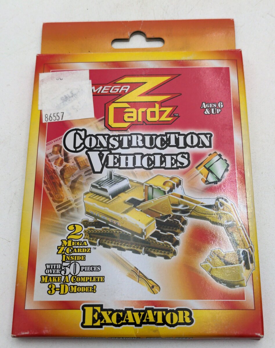 WSI MZ86557 Z Cardz Construction Vehicles 3-D Model - Excavator