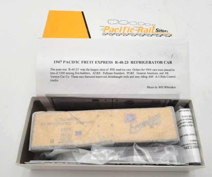 Pacific Rail 74200 S Scale Chicago Burlington&Quincy Refrigerator Car #74200 Kit