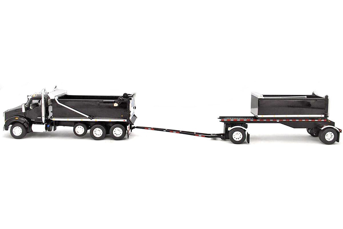 First Gear 60-1183 1:64 Kenworth T880 Rogue Dump W/Transfer Dump Black