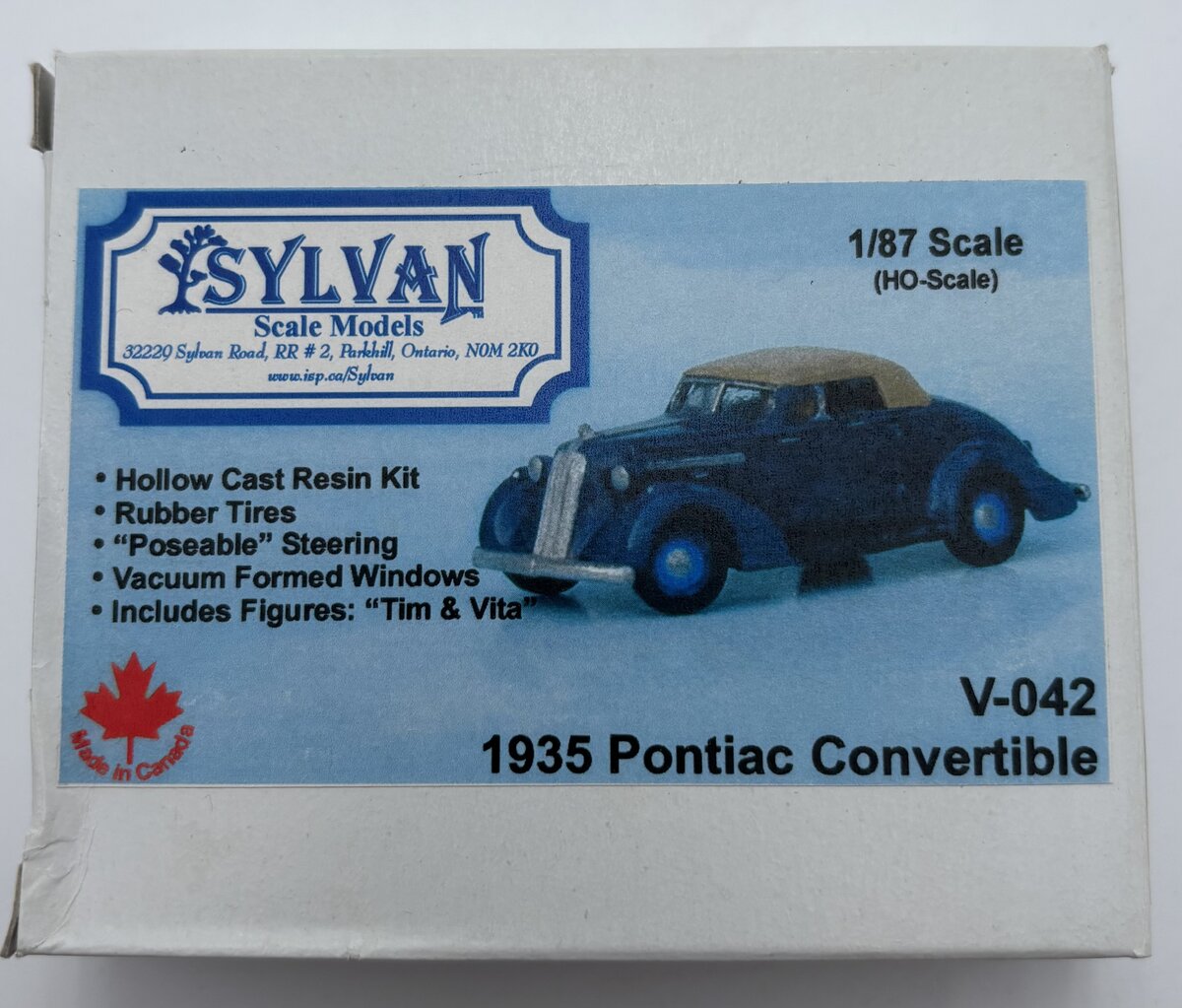 Sylvan Scale Models V-042 HO 1935 Pontiac Convertible Kit