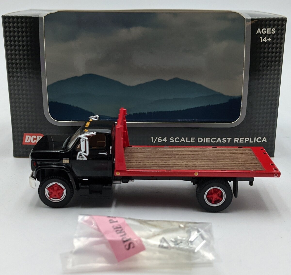 First Gear 60-0924 1:64 Chevrolet C65 W/Single Axle Flatbed Black/Red