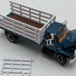 First Gear 60-0965 1:64 GMC 6500 W/Single Axle Stake Body White/Blue