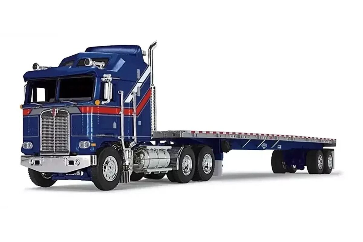 First Gear 69-1657 1:64 Scale Kenworth K100 COE w/53' Wilson Flatbed Trailer