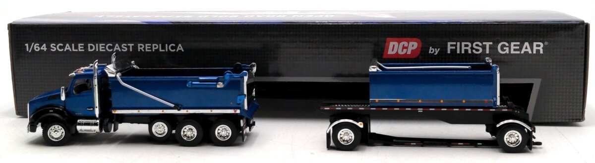 First Gear 60-1182 1:64 Kenworth T880 Tri-Axle W/ Rouge Dump Body & Dump Trailer