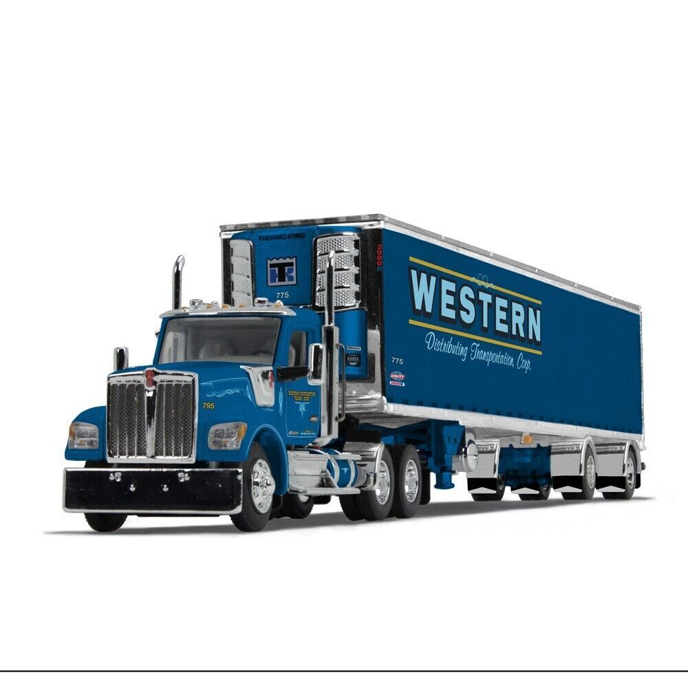 First Gear 60-1724 1:64 Kenworth W990 Day Cab & Utility 53' Refrigerated Trailer