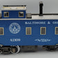 REA 42109 G Scale B & O Lighted Caboose Shell and Frame - Parts or Repair