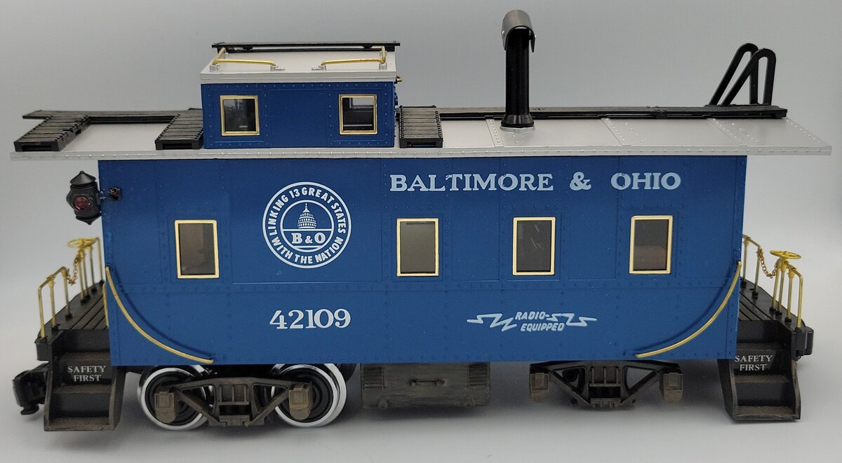 REA 42109 G Scale B & O Lighted Caboose Shell and Frame - Parts or Repair