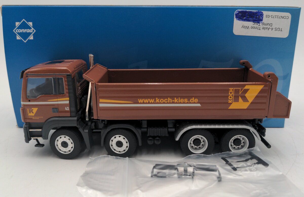 Conrad 71171-03 1:50 MAN TGS 4-Axle Dump Truck - Koch