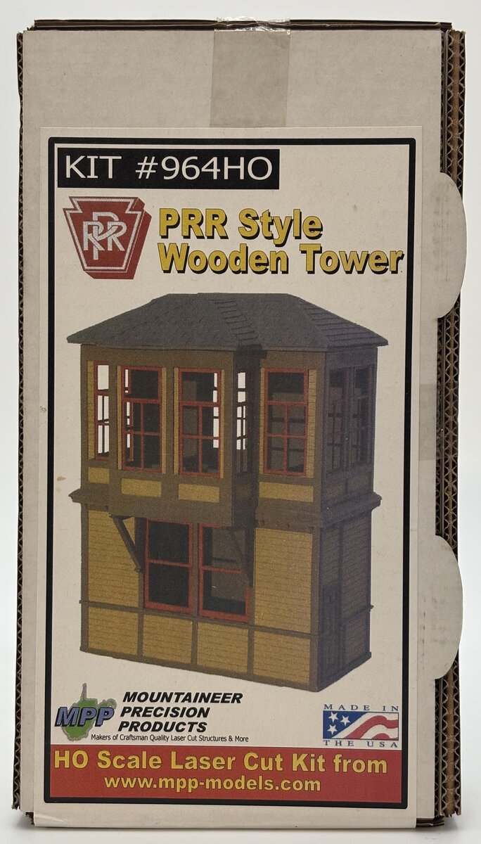 Mountaineer Precision Products 964 HO PRR Style Wooden Tower Kit