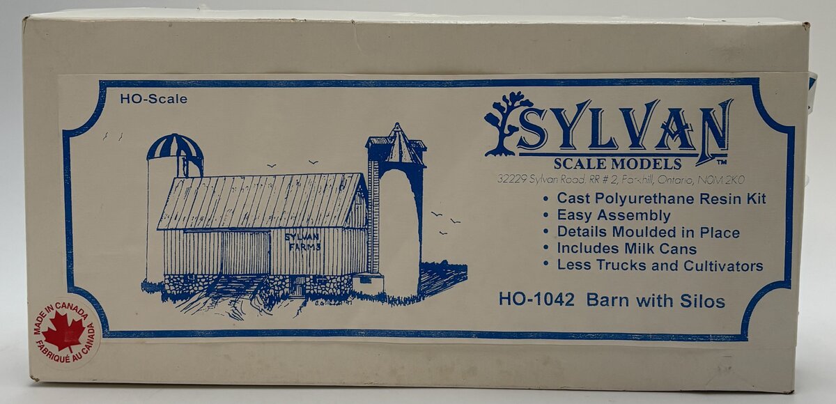 Sylvan Scale Models 1042 HO Barn With Silos Kit