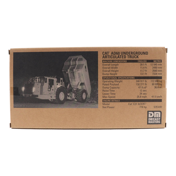 DieCast Masters 85516C 1:50 CAT AD60 Articulated Underground Truck Diecast Model