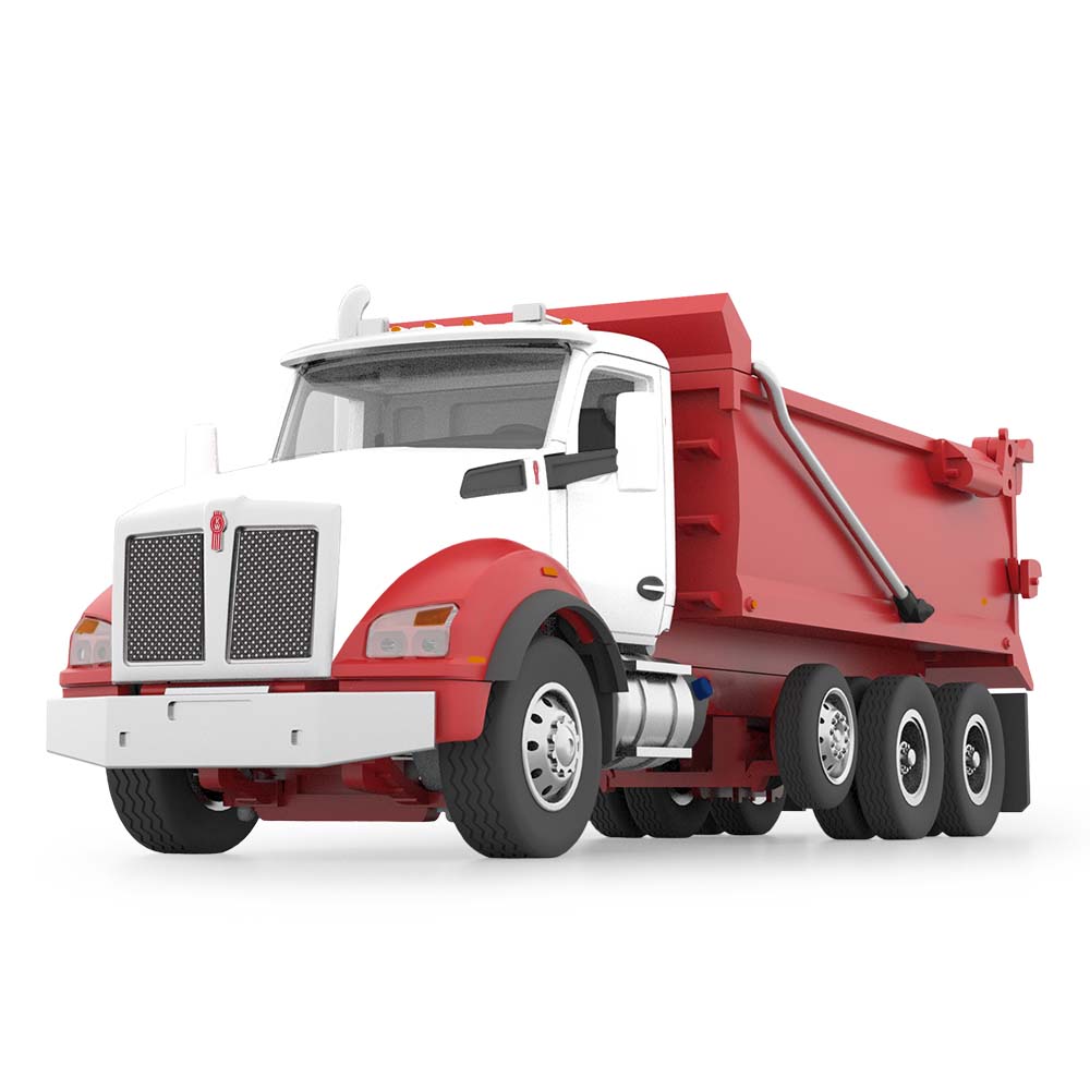 First Gear 60-1415 1:64 Kenworth T880 w/ Rogue Transfer Dump Body Red & White