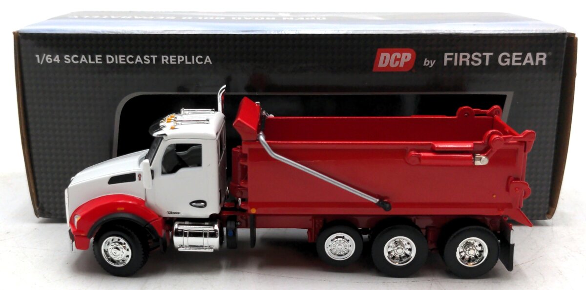 First Gear 60-1415 1:64 Kenworth T880 w/ Rogue Transfer Dump Body Red & White
