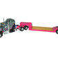 First Gear 60-1313 1:64 Kenworth W900A w/Sleeper & Rogers Lowboy - Pink