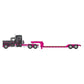 First Gear 60-1313 1:64 Kenworth W900A w/Sleeper & Rogers Lowboy - Pink