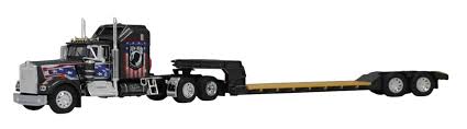 First Gear 60-1312 1:64 Kenworth W900A w/Sleeper w/Rogers Lowboy - POW/MIA