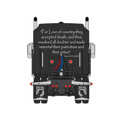 First Gear 60-1312 1:64 Kenworth W900A w/Sleeper w/Rogers Lowboy - POW/MIA