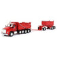 First Gear 60-1278 1:64 Kenworth T880 w/ Rogue Dump Body & Dump Trailer Red