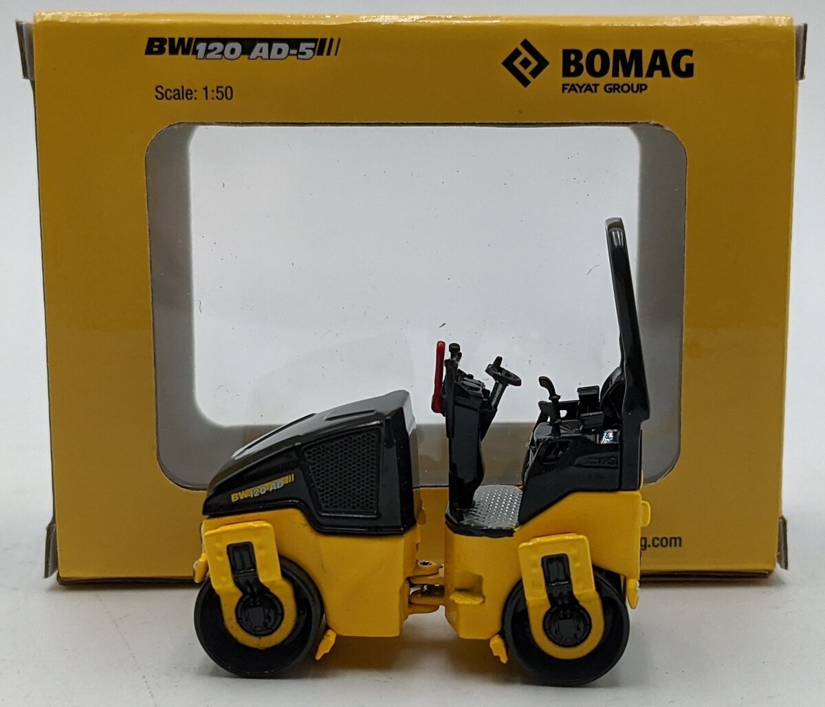 Bymo 42416 1:50 Bomag BW120 AD-5 Double Drum Roller